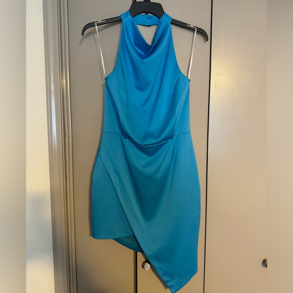 Elliatt x Revolve Camo dress in Cyan